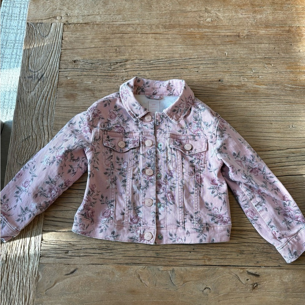 Gap X Love Shack Fancy Girls Floral Denim Jacket